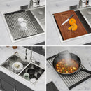 Topmount Drop In Kitchen Sink, Double Bowl Stainless Steel - Brushed Nickel