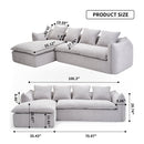 Walker Edison | Cloud Deep Seat Sectional Sofa