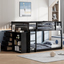 Bunk Bed With 4 Drawers and 3 Shelves by HouseOfZazla