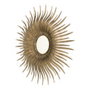 Retro DesignSunburst Metal Wall Mirror Decorative Mirror For A Bedroom Dressing Room, Hallway Or Living Space - Gold by Unique Piece Furniture