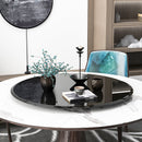 36" Inch Round Tempered Glass Table Top black Glass 1/2" Inch Thick Beveled Polished Edge