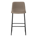 Bar Height Office Chair with Curved Backrest and Leather-Look Upholstery by HouseOfZazla