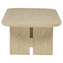 Kailani Coastal Rectangular Cocktail Coffee Table Beige Oak