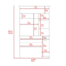 Aberdeen 2-Drawer 7-Shelf Computer Desk with Hutch Smokey Oak