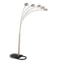 Floor Lamp With Dome Shades Lighting With 5 Round Shades - Silver by HouseOfZazla