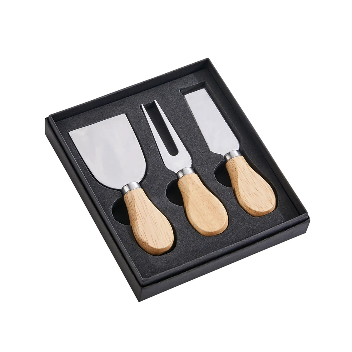 3-Piece Cheese Knife Set - Stainless Steel & Wood, photo 5 of 5