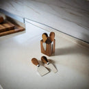 Magnetic Acacia Wood Block with 4 Cheese Tools by creativegiftsdirect