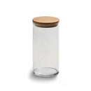 Medium Round Glass Storage Container with Bamboo Lid by creativegiftsdirect