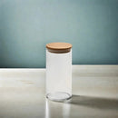 Medium Round Glass Storage Container with Bamboo Lid by creativegiftsdirect
