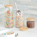 Large Round Glass Storage Container with Bamboo Lid by creativegiftsdirect