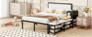 Platform Bed With 2 Tier Storage Shelves, Storage Cabinet by HouseOfZazla