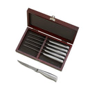 6 Piece Steak Knife Set with Hinged Rosewood Case by creativegiftsdirect