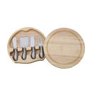 Round Swiveling Cheeseboard with 4 Stainless Steel Utensils by creativegiftsdirect