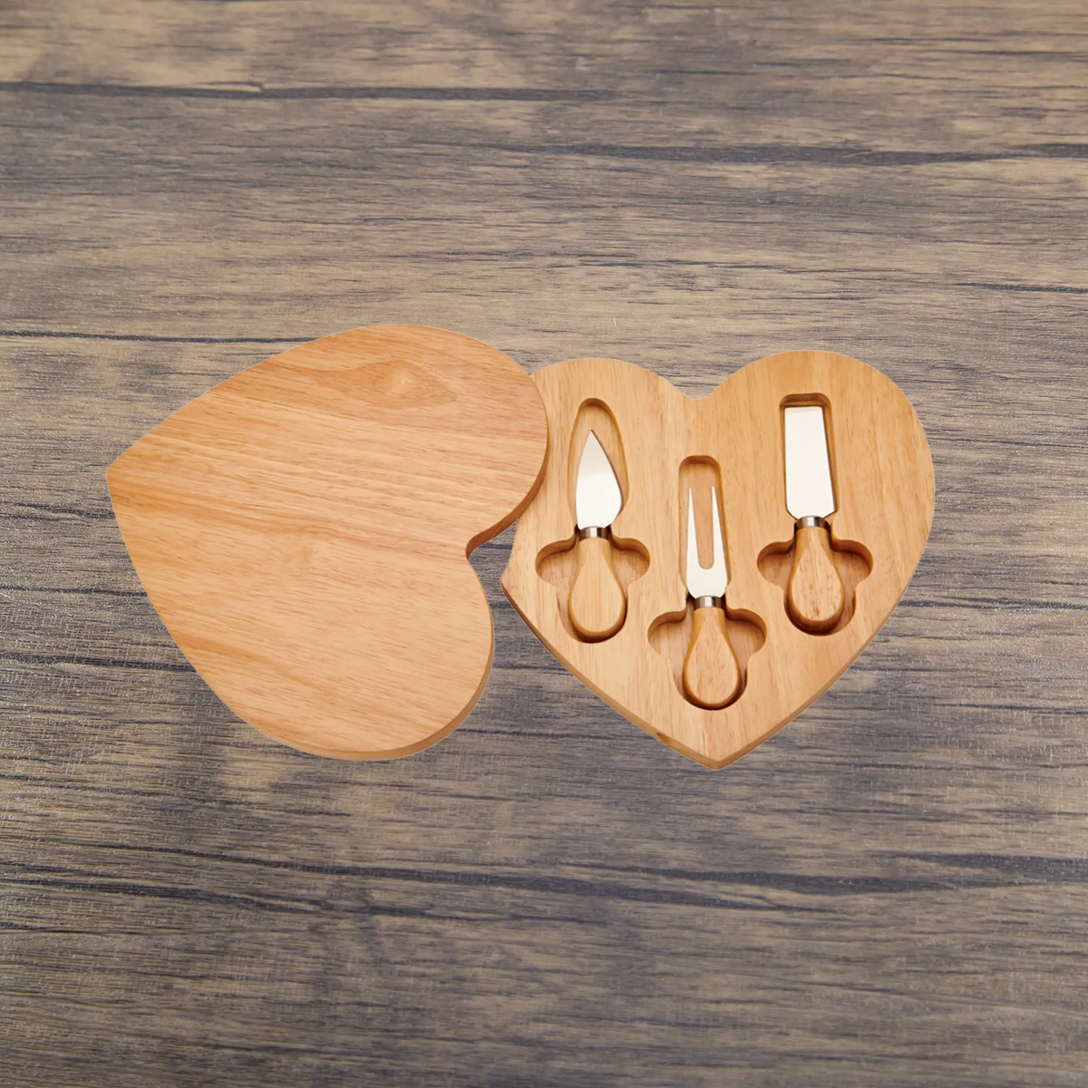 Heart-Shaped Cheese Board & Tool Set, installed in a room