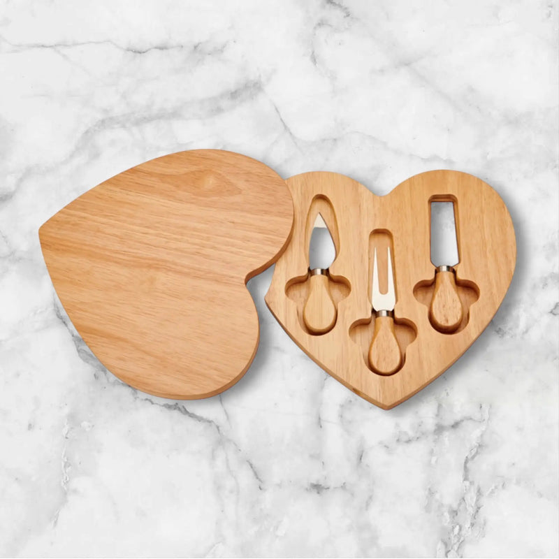 Heart-Shaped Cheese Board & Tool Set, installed in a room