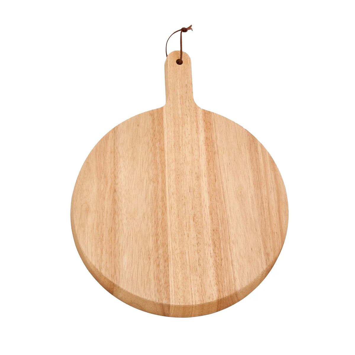 Rubberwood Pizza Board with Handle - 13.5" Diameter, photo 2 of 3