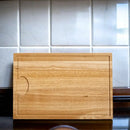Rubberwood Cutting Board with Well - 18" x 12" by creativegiftsdirect