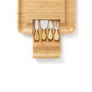 Bamboo 13'' Square Cheese Board with 4 Tools by creativegiftsdirect