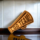 Go Team Megaphone Wood Board - 9.25" x 16" by creativegiftsdirect