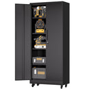 Heavy Duty Rolling Cabinet With Lock, Garage Storage Cabinet, 4 Adjustable Shelves For Tool Organization by HouseOfZazla