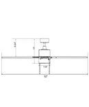 52" Aldea IV 4-Blade Ceiling Fan Brushed Nickel Motor Finish and Walnut Blade Finish by LampsUSA