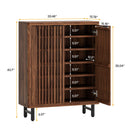 6 Tier Shoe Cabinet With Louvered Doors by HouseOfZazla