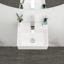Ceramic Rectangle Wall Mount Bathroom Sink With Single Faucet Hole by HouseOfZazla