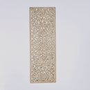 Floral Hand Carved Mandala Rectangle Wall Decor With Mirror - Antique Brown / White by Unique Piece Furniture
