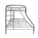 Tritan - Twin / Full Bunk Bed - Silver by HouseOfZazla