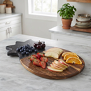 Black Marble and Acacia Wood Pineapple Board by creativegiftsdirect