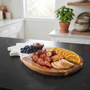 White Marble and Acacia Wood Pineapple Board by creativegiftsdirect