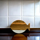 White Marble and Acacia Wood Fish Board by creativegiftsdirect