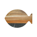 Black Marble and Acacia Wood Fish Board by creativegiftsdirect
