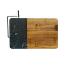 Black Marble and Acacia Wood Board with Slicer by creativegiftsdirect