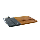 Black Marble and Acacia Wood Board with Slicer by creativegiftsdirect
