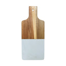 White Marble and Acacia Wood Handled Board by creativegiftsdirect