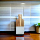 White Marble and Acacia Wood Handled Board by creativegiftsdirect