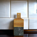 Black Marble and Acacia Wood Handled Board by creativegiftsdirect