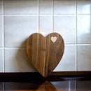 Heart Shaped Acacia Wood Board - 9.75" x 12" by creativegiftsdirect