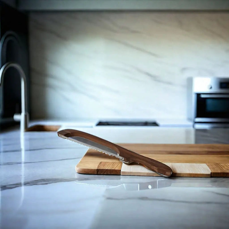 Acacia Wood Bread Knife, installed in a room