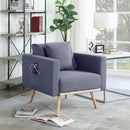Easton - Fabric Chair With USB Charging Ports Pockets And Pillows by HouseOfZazla
