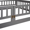 Low Bunk Bed With Slide, Fence And Ladder by HouseOfZazla