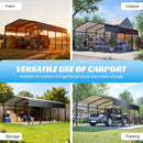 13x20 FT Metal Carport,Garage with Upgraded Triangle Reinforced Frame&4 Poles,Galvanized Steel Hardtop Roof,Heavy-Duty All-Weather Shelter for Car,Truck,Boat,Outdoor Storage by Montret