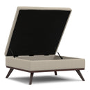 Owen - Multifunctional Square Coffee Table Storage Ottoman by HouseOfZazla