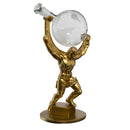 Atalas Bronze World Globe Whiskey Decanter Premium Barware Gift by The Wine Savant