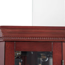 Corner Curio Cabinet With Lights, Adjustable Tempered Glass Shelves, Mirrored Back, Display Cabinet (E26 Light Bulb Not Included) by HouseOfZazla
