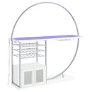 Casey - 2 Door Home Bar Storage Bar With Customizable Lighting - White