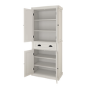 71" Kitchen Pantry Storage Cabinet, with 4 Doors, Drawer, 2 Adjustable Shelves, Freestanding Cupboard for Dining Room Living Room, Laundry-White