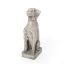 MGO Outdoor Dog Statue, Antique White by HouseOfZazla