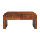 Solid Wood Darcy Coffee Table, 2-Drawers, Chestnut